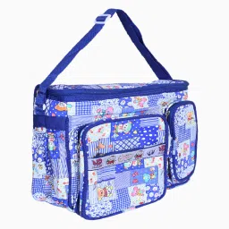 PVC Multiuses Teddy Cartoon Print Mothers Bag/Diapers Bag With Handle (Blue) Diaper-image-76