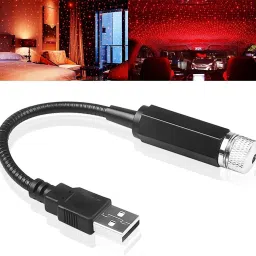 Akash International USB Night Star Light 2-in-1 Projection Changes Automatically Red-39