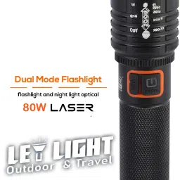 (ZOOMABLE METAL)5 Modes Flashlight, Super Bright Cree T6 LED Light Torch-8