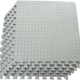 Puzzle Exercise Mat, EVA Foam Interlocking Tiles, Protective Flooring for Gym and Cushion for Workouts (6 Feet x 4 Feet) Grey 12 mm Exercise & Gym Mat-10