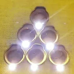 alliance LED Light Diya with Water Sensor (Set of 6) | Floating Diyas | White Colour | No Electricitry Needed | Artificial Diya with led Light, Best for Diwali Purpose Candle image 2