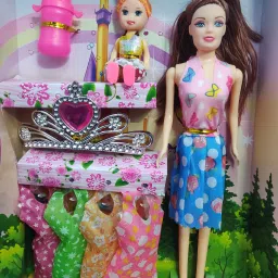Beautiful Big & Small Doll with Moveable Hands and With Accessories Doll Dress-picture-14