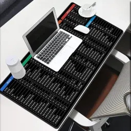 LIDDU Anti-Slip Keyboard Pad With Office, Excel Software Shortcuts Key Pattern Mousepad image 5