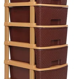 5 Plastic Modular Drawer System for Home, Office, Hospital PP Collapsible Wardrobe-image-0