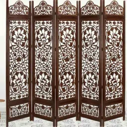 shilpi Brown Mango Wood Amber And Mdf Handmade Room Dividers (Set Of 5)-picture-26
