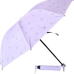 3 Fold Printed Rain Sun & UV Rays Protective Double Coated Manual Open Umbrella-image-49