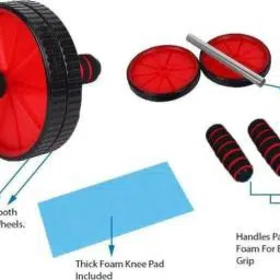 sixteen For Chest & ABS Exerciser AB Wheel Roller Ab Exerciser (Red) Ab Exerciser image 2