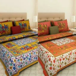 210 TC Cotton Double Printed Flat Bedsheet-image-16