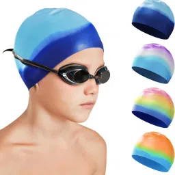 Silicone Swimming Cap for Men & Women for Long Hair Swimming Head Cap Easy Fit Swimming Cap-image-4