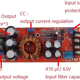 shockley 1200W 20A DC Boost Converter Step-up Power Supply Module 8-60V to 12-83V (2 Pc) Multipurpose Controller image 3