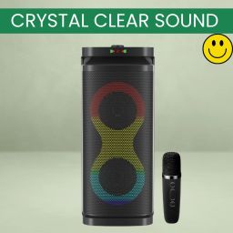 Clairbell A1 (PORTABLE BLUETOOTH PARTY SPEAKER) HD Quality Audio &Wireless Karaoke MicT62 40 W Bluetooth Party Speaker-image-106