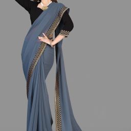 Self Design Bollywood Georgette Saree-image-92