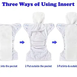 stakipo Free Size Cloth Button Diaper Combo - 2 diaper with black insert (yellow orange) image 2