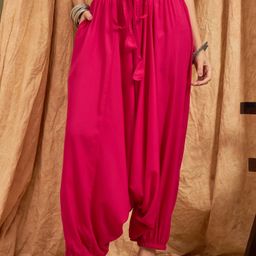 inweave Solid Rayon Women Harem Pants-picture-16