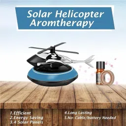 partizano Solar Powered Car Perfume Diffuser Helicopter Design, For Car Dashboard multicol Diffuser image 2