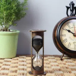 exim decor Black Brass Carving Tube Type Sand Timer-picture-41