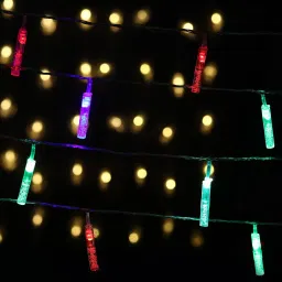 16 LEDs 3.81 m Multicolor Flickering, Color Changing Bottle Rice Lights-22