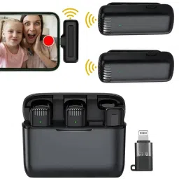 Professional Grade Dual User Wireless Mic for iPhones and Type C Android Phones Microphone-picture-21