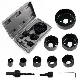 Professional Drill Bit Set Holesaw 11pcs Woodworking Hole Saw Drill Bit Kit 3/4" to 2 1/2" Drilling Tool Wood Thin Alloy Metal Cutter Core Drill Bits-12
