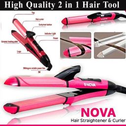 Chitransh Professional N2009 2in1 Hair Straightener&Curlerwith Ceramic Plate F129 N 2009 Professional Multipurpose 2in1 Hair Straightener&Curler C183 Hair Straightener-image-8