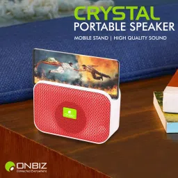 ONBIZ Wireless Bluetooth Speaker with inbuilt Phone Stand Built-in mic, 6 W Bluetooth Home Audio Speaker image 5