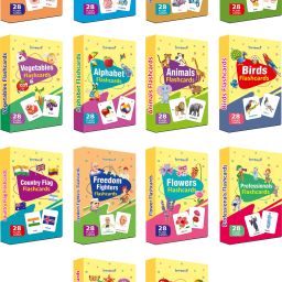 Alphabets, Fruits, vegetables, Colors and Shapes, Birds, Animals, Professions, Numbers, Body Parts, Actions, Vehicles, World Country Flags, Freedom Fighters, Flowers Flash Cards Early Learning Flash Cards For Kids Easy & Fun way of Learning-2yr-8yr Kids (Set of 14 - Combo pack - 392 Flash Cards)-image-66
