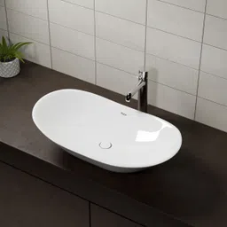 ruhe Flame Modern Ceramic Round Wash Basin | Countertop Bathroom Vanity Sink | Wash Basin Tub | Basin for Bathroom and Hotels Table Top Basin-picture-5