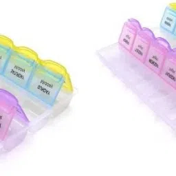 7-Day Medicine planner Pill Organizer (PACK OF 2) Pill Box-4 Time Pill Medicine Organizer Reminder Storage Box for 28 Days or 4 Weeks Pill Box-picture-15