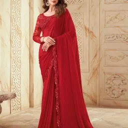 Woven, Embellished, Self Design Bollywood Georgette Saree-picture-21
