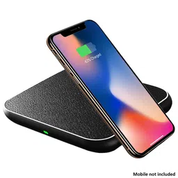 pebbles Pebble Crux 10W Wireless Charger for iOS, Android (Qi Certified, 10 Way Circuit Protection, Charcoal Black) image 3