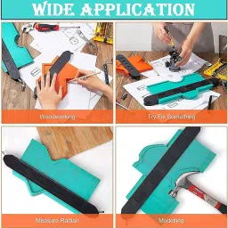 wolblix 10 Inch Outline Angle Measuring Tool for Corners, Woodworking Templates, Tiles Marking Gauge image 2