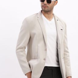 showoffff Men Solid Single Breasted Casual Blazer-picture-0