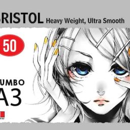 Bristol Jumbo (50 Sheets), Unruled, A3, 250 gsm Drawing Paper-28
