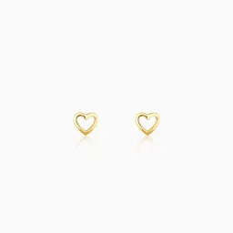 Sterling Silver Golden Charming Love Studs for women & girls with 925 stamped Zircon Sterling Silver Stud Earring-image-21