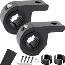 LED Light Horizontal Clamp Mounting Backet Kit Fit Pack Of 2 Bike Headlight Mount-image-8