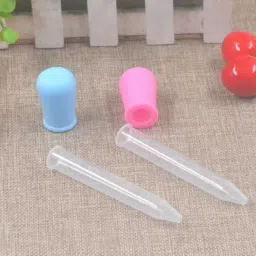 Clear Silicone Plastic Easy Squeeze Baby Food Feeder Medicine Dropper Pipette (multicolour) pack-2- silcon with plastic-15