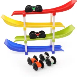 Flip and Go Racer Four Level Race Track & Ramp Car Toy-18