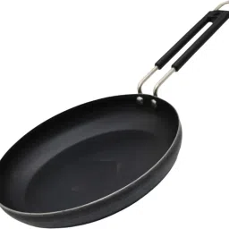 Fry Pan Tadka Pan Heavy Iron Good Handle Grip Fry Pan 21 cm diameter 1 L capacity-picture-24