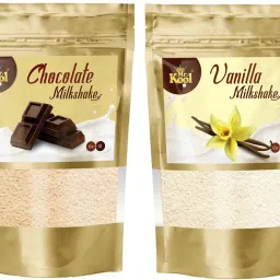 Chocolate & Vanilla Flavor Milkshake Powder | Instant Milk Drink Mix Combo Pack 100g Each (Chocolate & Vanilla)-33