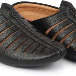 Laser Cut Design Back Open Evening Party Slip On Shoes Mojaris For Men-image-24