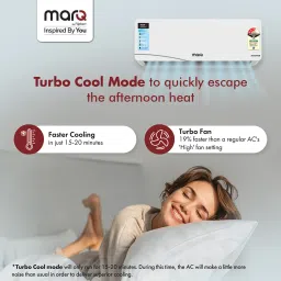 marq by flipkart 2025 Model 0.7 ton 3 Star Split Inverter 4-in-1 Convertible with Turbo Cool Technology AC- White image 3
