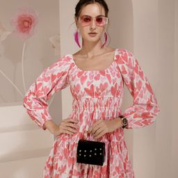 tandul Women Fit and Flare Multicolor Above Knee/Mid Thigh Length Dress-picture-5