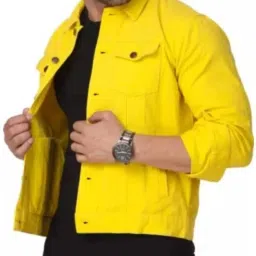 Men Solid Denim Jacket-image-42