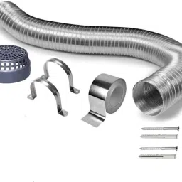 6 inch Chimney Aluminium Duct Pipe with installation Kit /10Ft Flexible pipe/ Hose Pipe-picture-30