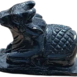 Black Marble Stone Shiva Nandi Moorti Murti Statue Figurine Idol Decorative Showpiece - 4.5 cm-image-3
