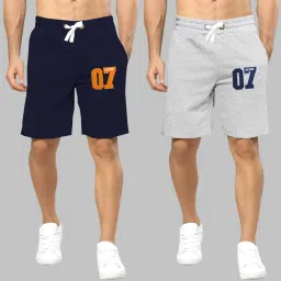 Pack of 2 Solid Men Multicolor Regular Shorts-picture-10