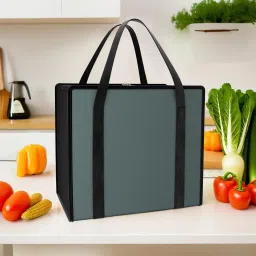 Waterproof Grocery Bag For Daily Use with Handle | Small | Grey Grocery Bag-image-76