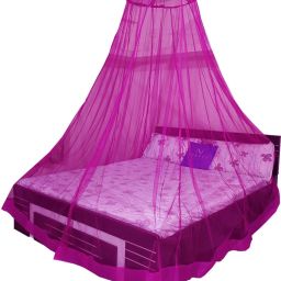 Polyester Adults Washable Double bed (Round) Mosquito Net-5