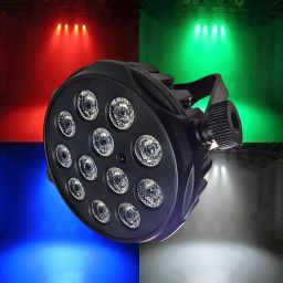 candle Led Slim Mini Par Stage Light 2WX12 Leds Multi Color with Remote Control Disco Ball Set image 3