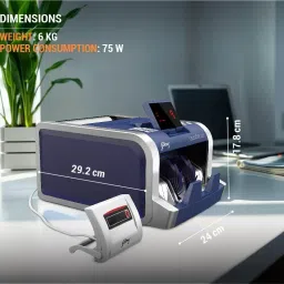 Godrej Crusader lite note counting machine with duplicate note detector Note Counting Machine image 2